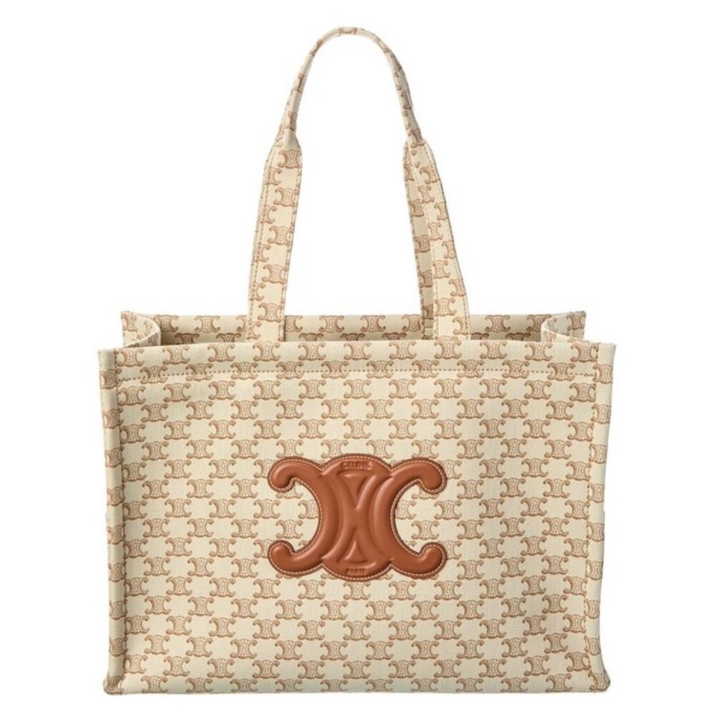 ❗️SOLD Celine Cabas Thais
 Beige and Brown Patterned Tote